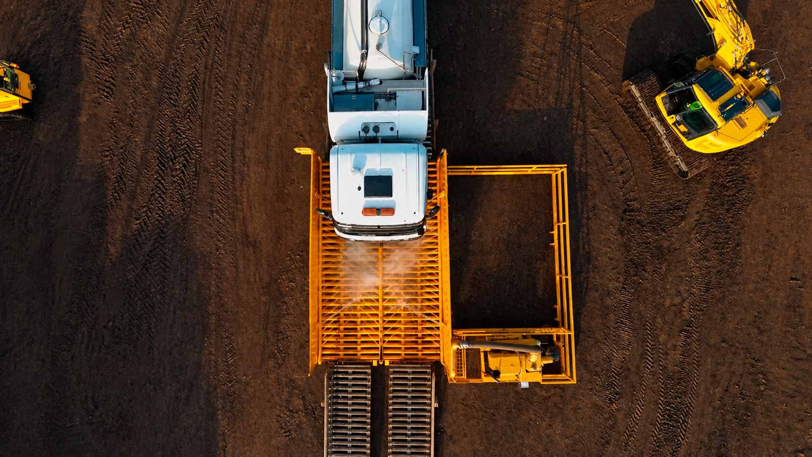 Lavado de llantas minería